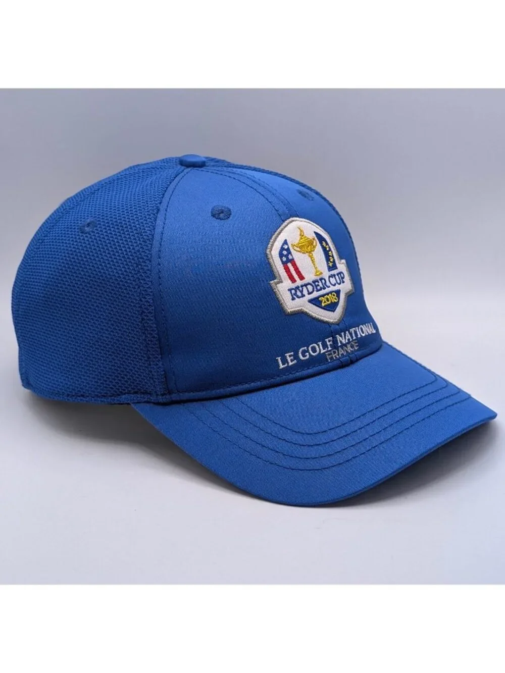 Ryder Cup 2018 France Le National Golf Hat Cap Blue Fitted Stretch OSFM Fanatics
